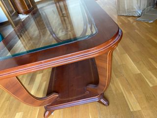 Mesa de centro madera y cristal