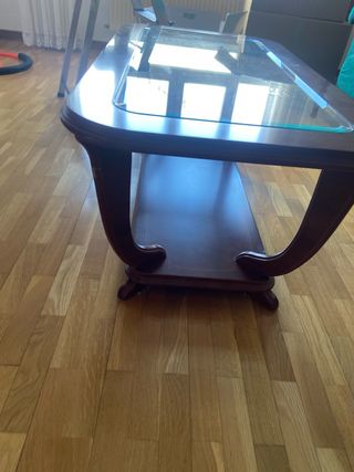 Mesa de centro madera y cristal