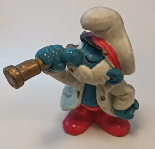 Grande Puffo Capitano con cannocchiale