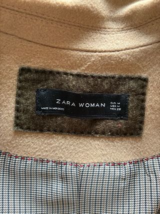 Abrigo corto lana beige