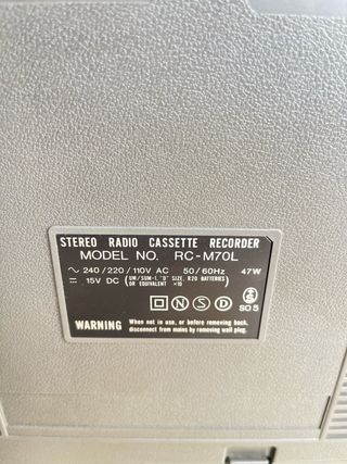 JVC RC-M70L Radio Cassette Vintage originalAños 80