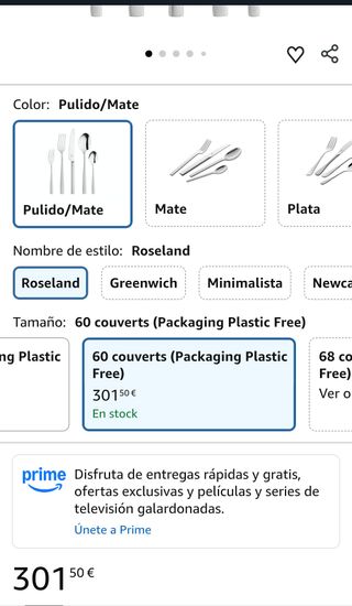 Juego de 60 cubiertos para mesa