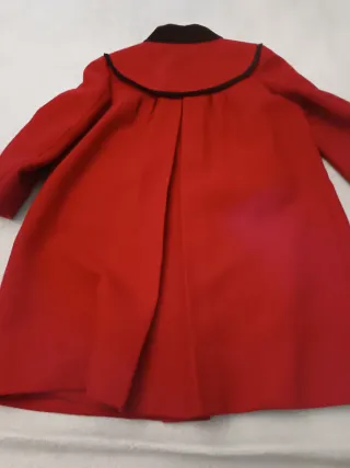 Abrigo niña rojo burdeos