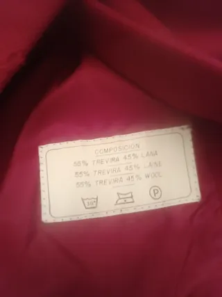 Abrigo niña rojo burdeos