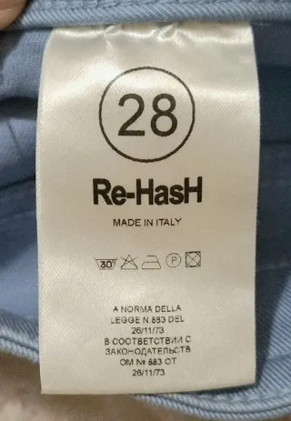 Pantaloni Re-Hash tg. 28 azzurro