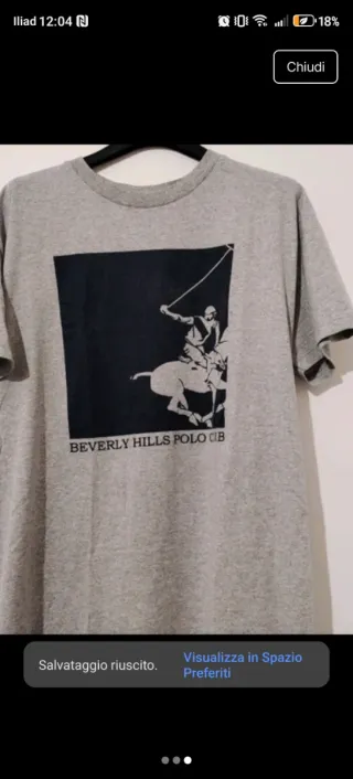 Maglietta Polo Club uomo grigia