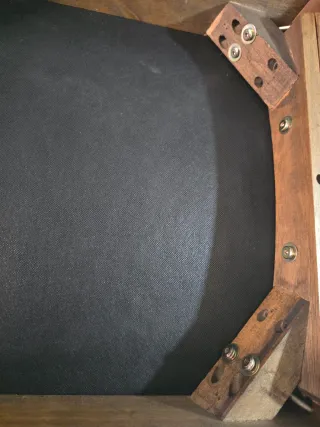 Silla Comedor Madera Nogal Tapizada x4 unidades