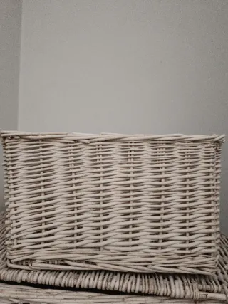 Cesto Mimbre Beige Pequeño