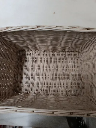 Cesto Mimbre Beige Pequeño