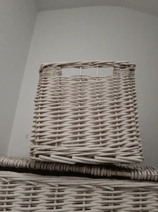 Cesto Mimbre Beige Pequeño