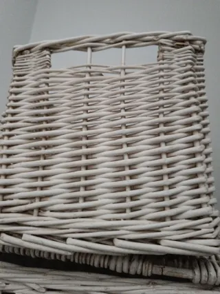 Cesto Mimbre Beige Pequeño