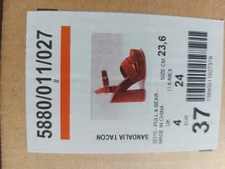 Zapatos de tacón color teja talla 37