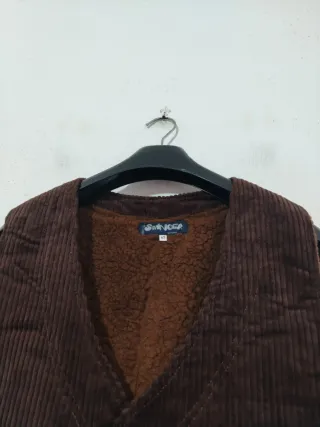 Gilet in velluto a coste marrone taglia XS