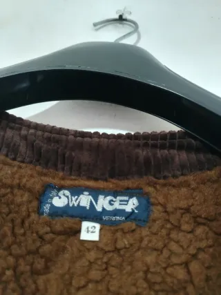 Gilet in velluto a coste marrone taglia XS