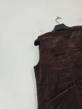 Gilet in velluto a coste marrone taglia XS