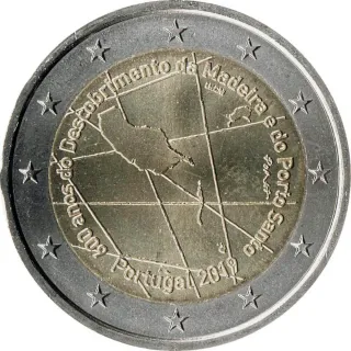 2 x 2 Euros Portugal 2019 Conmemorativa