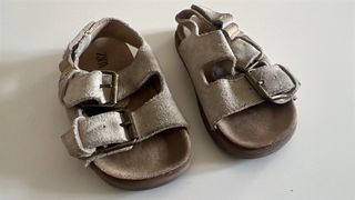 Sandalias Zara Piel Tostada Talla 22