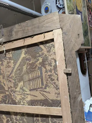 Par de tapices antiguos con marco