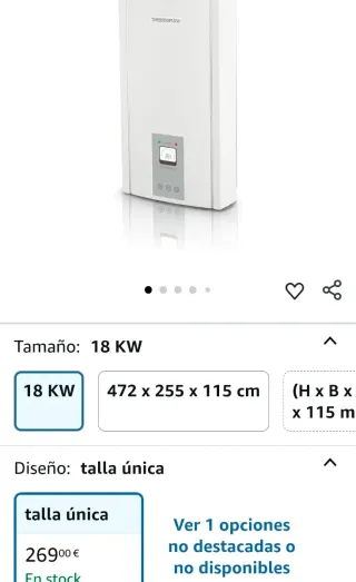 Calentador agua instantáneo Thermoflow Elex 18