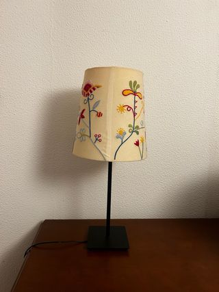 Pantalla Lámpara Ikea Alfhild Fägel Bordada