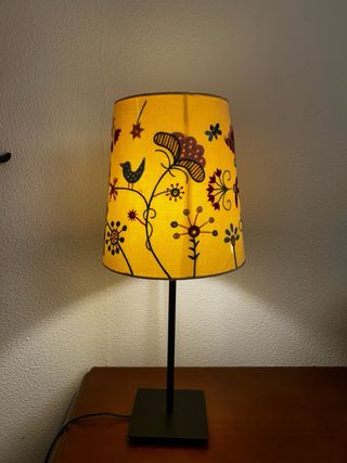 Pantalla Lámpara Ikea Alfhild Fägel Bordada