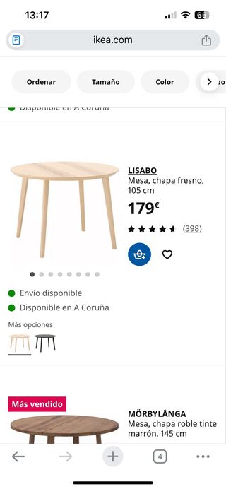 Mesa redonda madera comedor cocina