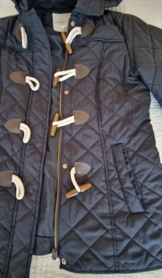 Abrigo acolchado azul mujer