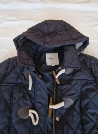 Abrigo acolchado azul mujer