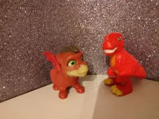 Set 2 Dinosauri Rossi Giocattolo