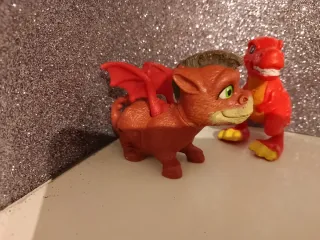 Set 2 Dinosauri Rossi Giocattolo