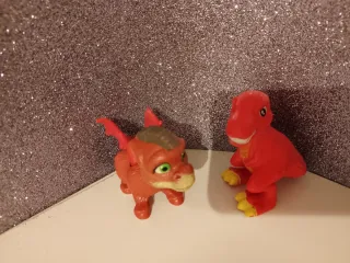 Set 2 Dinosauri Rossi Giocattolo