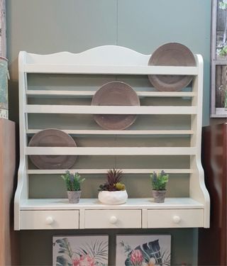 Estantería Platera Blanca y Gris