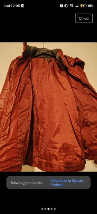 Piumino donna rosso taglia S/42