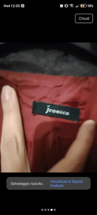 Piumino donna rosso taglia S/42