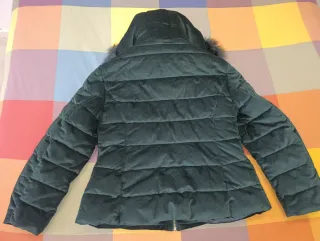 Cazadora Pana Verde Oscuro con Capucha