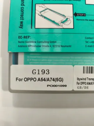 Protettore schermo in vetro temperato per Oppo A54/A74