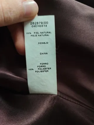 Chaqueta de pelo natural marrón