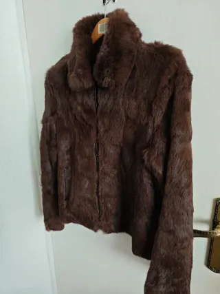 Chaqueta de pelo natural marrón