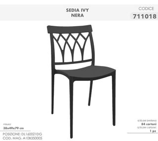 Sedia in polipropilene vari colori