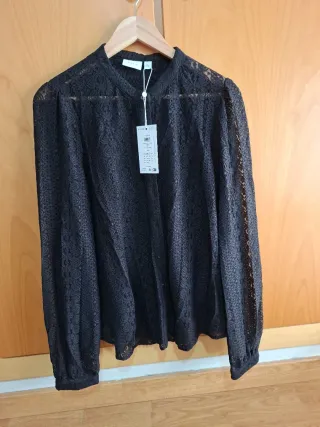 Blusa Vila encaje manga larga