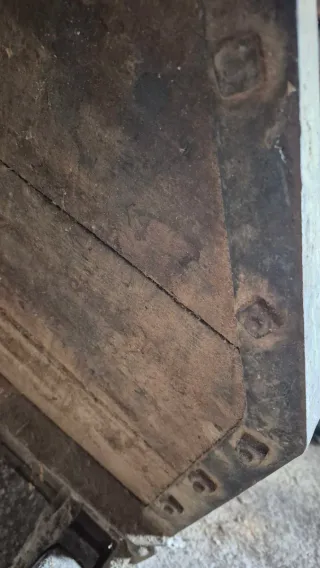 Carro o plataforma de arrastre antigua madera