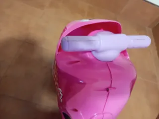 Moto de niña Minnie rosa. Como se ve en la foto