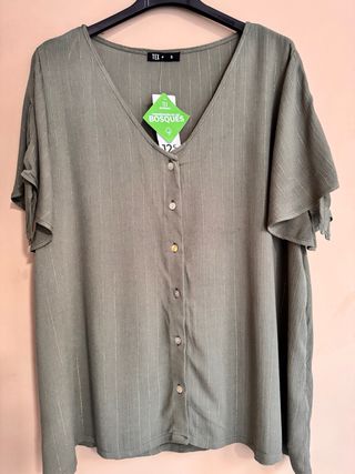 Blusa verde kaki mujer talla S