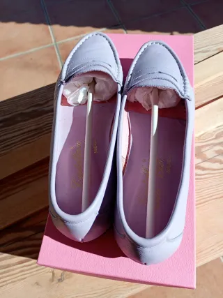 Mocasines Castellano Piel Lavanda Talla 38