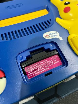 Nintendo 64 Pikachu Edición Limitada Azul