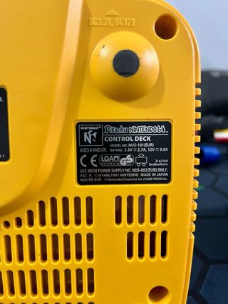 Nintendo 64 Pikachu Edición Limitada Azul