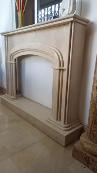 Chimenea Mármol Crema Marfil