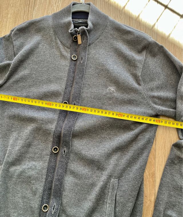 Cárdigan gris/azul hombre