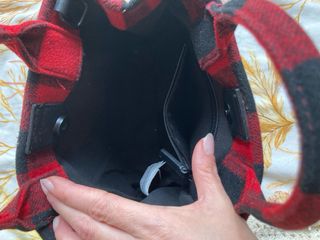 Bolso Parfois cuadros rojo y negro