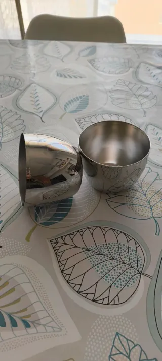 2 cuencos metálicos 10 cm